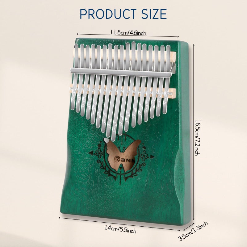 RANMING 17 Key Kalimba Thumb Piano Solid Wood Mahogany Kalimba with Tuning Hammer & Study Guide Portable Mbira for Adults Unique Gift for Music Lovers - Image 3
